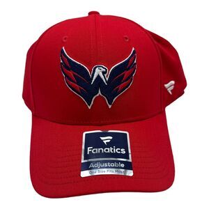 NWT Fanatics Washington Capitals NHL Hockey Red Adjustable Strapback Hat‎ Cap